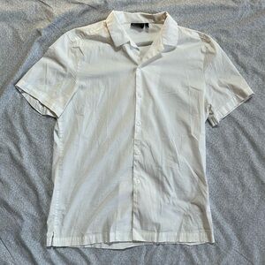 Short-Sleeve White Button-Up